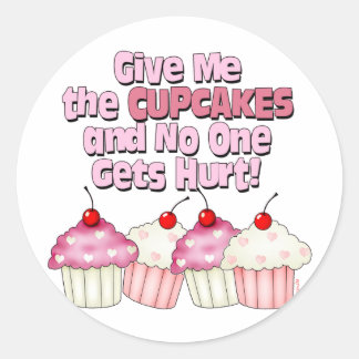 Gimme the Cupcakes Runder Aufkleber
