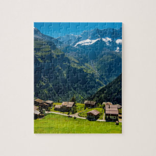 Gimmelwald in den Schweizer Alpen - die Schweiz Puzzle