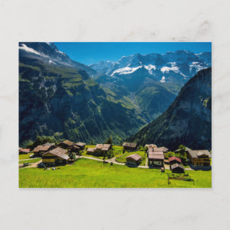 Gimmelwald in den Schweizer Alpen - Schweiz Postkarte