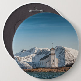 Gimsoy Church Lofoten Norwegen Button