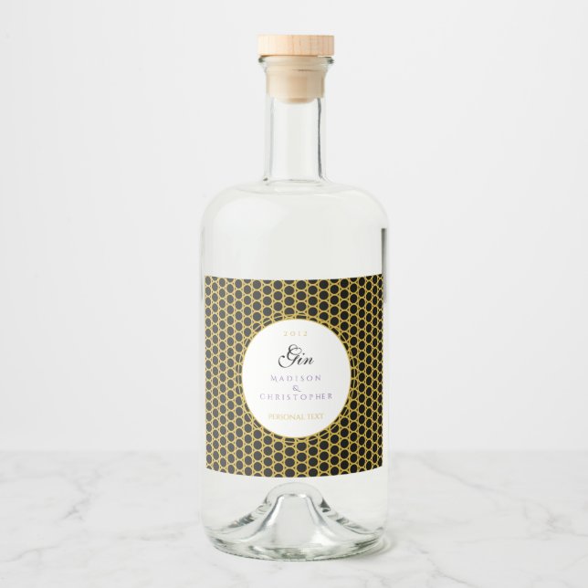 Gin Dotted bottle Alkoholflaschenetikett (Vorderseite)