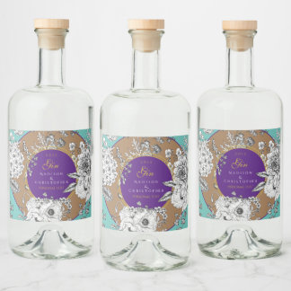 Gin Dotted bottle Alkoholflaschenetikett