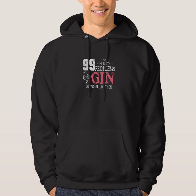 Gin Drinker Quote Hoodie (Vorderseite)