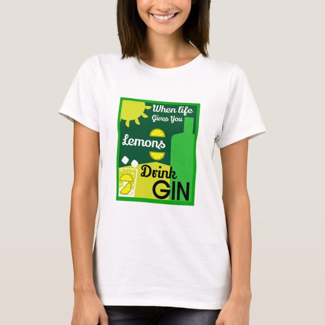Gin Drinkers | LIEBE | WOHNGESTALTUNG | Bars Servi T-Shirt (Vorderseite)