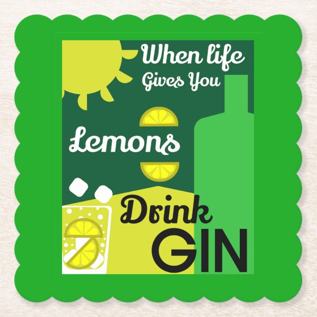 Gin Drinkers | LIEBE | WOHNGESTALTUNG | Bars Servi Untersetzer (Vorderseite)