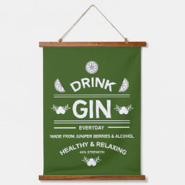 Gin Drinkers | LIEBE | WOHNGESTALTUNG | Bars Servi Wandteppich Mit Holzrahmen