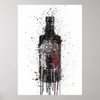 Gin-Flaschen-Wandkunst-Druck 'Dark Sky' 0268 Poster