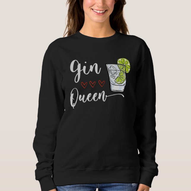 Gin Heart Queen Ließ den Abend für Männer erhalten Sweatshirt (Vorderseite)