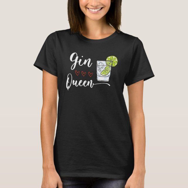 Gin Heart Queen Ließ den Abend für Männer erhalten T-Shirt (Vorderseite)