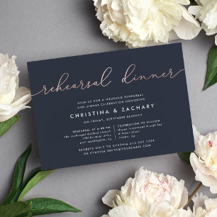 Gin Lane   Moderne Imitate Rose Gold Probe Abendes Einladung