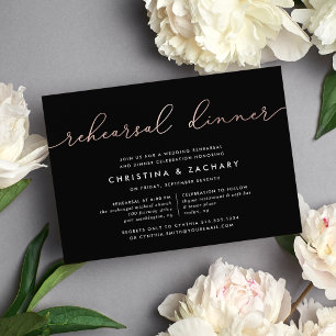 Gin Lane Moderne Imitate Rose Gold Probe Abendes Einladung