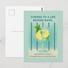 Gin Lover Card | Cheers Cocktail Humorous Postkarte