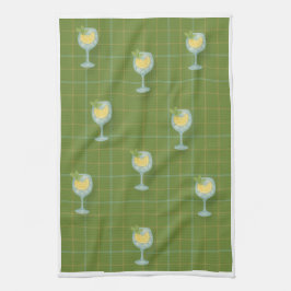 Gin Lover Plaid Tea Towel – Olive  & Ivory  Geschirrtuch