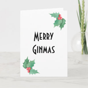 Gin Lover Weihnachtskarte Feiertagskarte