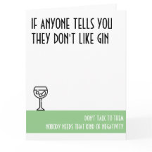 Gin Lover's Large Green Birthday