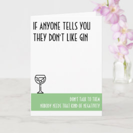 Gin Lover's Standard Green Birthday Karte