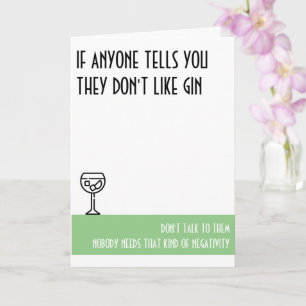 Gin Lover's Standard Green Birthday Karte