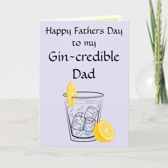 Gin Pun Vaters Day Card Karte (Vorderseite)