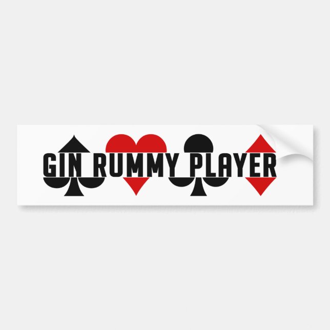Gin Rummy Player Autoaufkleber (Vorne)