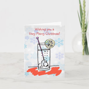 Gin Sling Frohe Weihnachten Karte
