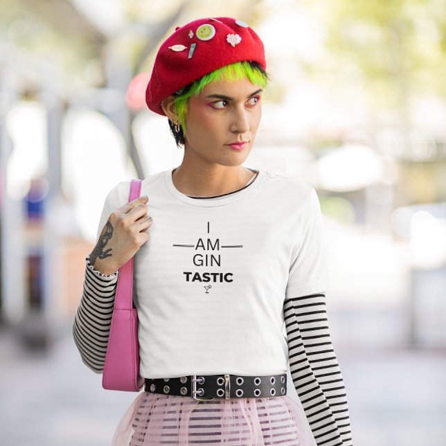 Gin Tastic Ladys V Neck T - Shirt (Von Creator hochgeladen)