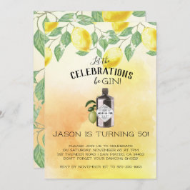 Gin Themed Birthday Party Einladung