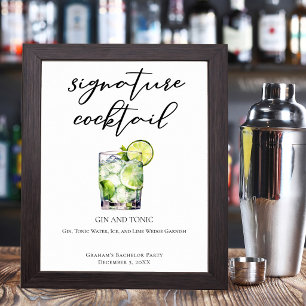 Gin & Tonic Bräutigam-Signature-Cocktail Poster
