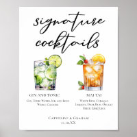 Gin & Tonic Mai Tai Signature Cocktails Menü