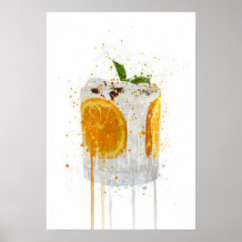 Gin & Tonic 'Orange and Basil' Poster