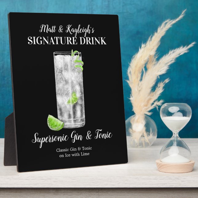 Gin & Tonic ・ PERSONALISIEREN Sie diesen Signature Fotoplatte (Seite)