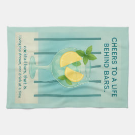 Gin & Tonic Tea Towel | Duck Egg Blue Kitchen Gift Geschirrtuch