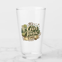 Gin Tonic Zeit Trinkglas