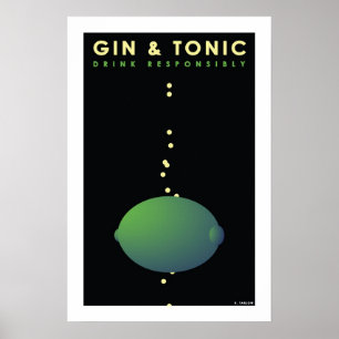 Gin u. Stärkungsmittel (kleines Plakat) Poster