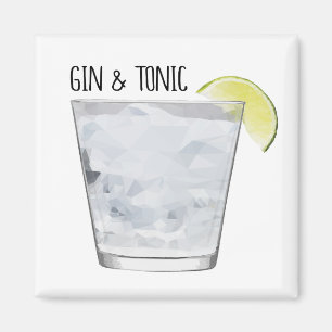 "Gin-u. Stärkungsmittel-" Magnet für
