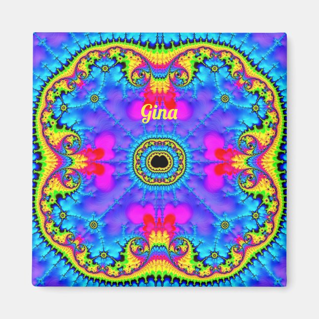 GINA ~ 3D-Fraktal Design Fluoro Shades Magnet (Vorne)