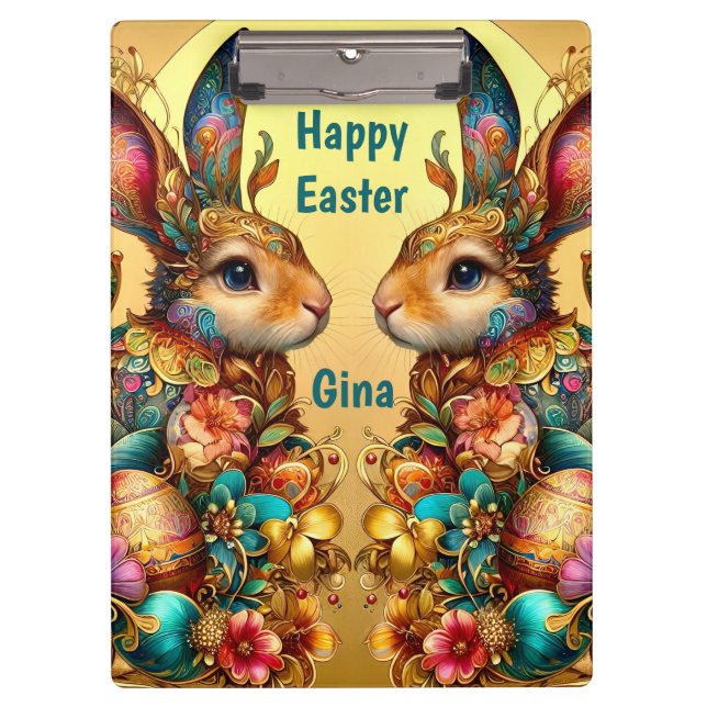 GINA ~ FROHE OSTERN ~ OSTERHASEN ~  KLEMMBRETT (Vorderseite)