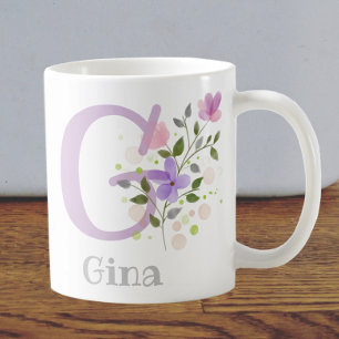 Gina mit Blume Kaffeetasse