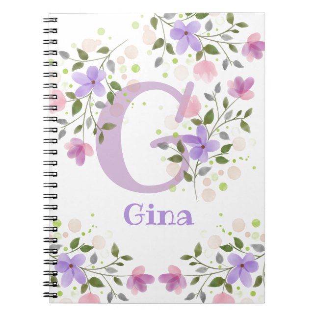 Gina mit Blume Notizblock (Vorderseite)