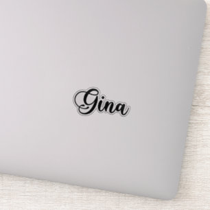 Gina Name - Handgeschriebene Kalligrafie Aufkleber
