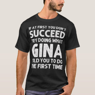 Gina Name Personalisiert Birthday Funny Christmas T-Shirt