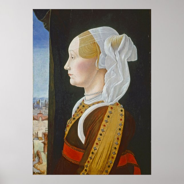 Ginevra Bentivoglio, c. 1474 - 77 Poster (Vorne)