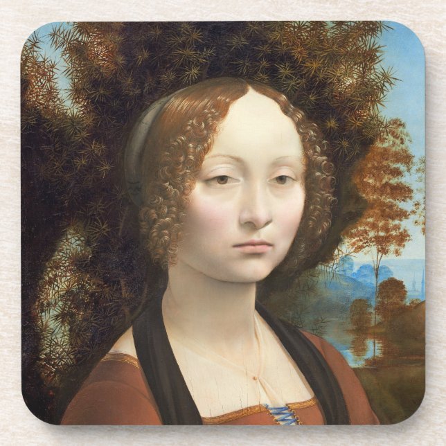 Ginevra de' Benci, C. 1474 - 78 Getränkeuntersetzer (Vorderseite)