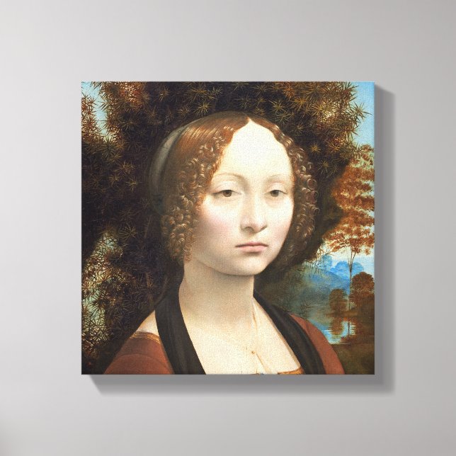 Ginevra de’ Benci, c. 1474-78 Leinwanddruck (Vorderseite)