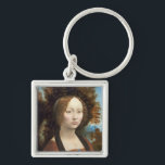 Ginevra de' Benci, c. 1474-78 Schlüsselanhänger<br><div class="desc">Ginevra de' Benci,  c. 1474- 78 (Öl auf Tafel)| von Leonardo da Vinci| Kunstort: National Gallery of Art Washington DC | Italienischer Künstler| Bildauflistungsnummer: XOS741921</div>