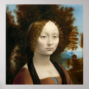 Ginevra de' Benci Leonardo d Vinci Kunstposter Poster