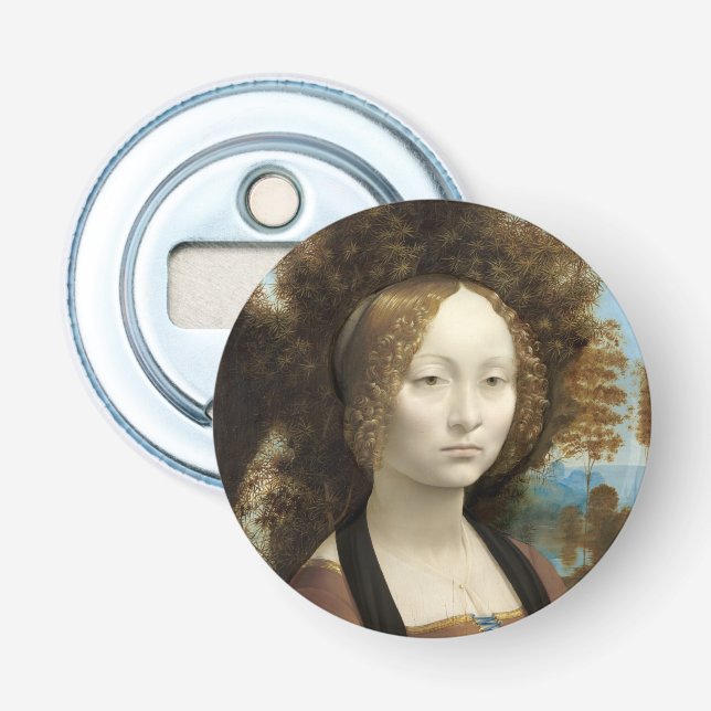 Ginevra de' Benci Leonardo da Vinci Flaschenöffner (Vorderseite)