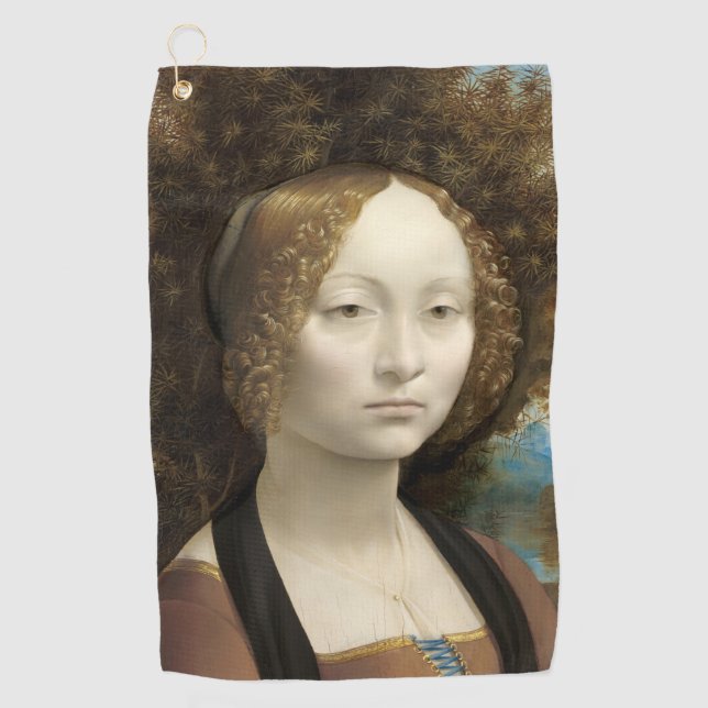 Ginevra de' Benci Leonardo da Vinci Golfhandtuch (Vorderseite)