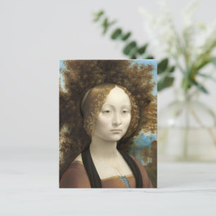 Ginevra de' Benci Leonardo da Vinci Postkarte
