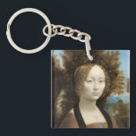 Ginevra de' Benci Leonardo da Vinci Schlüsselanhänger<br><div class="desc">Ginevra de' Benci. Leonardo da Vinci (1452-1519) . Reproduktion berühmter Kunstbilder im öffentlichen Bereich.</div>