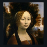 Ginevra de Benci Poster<br><div class="desc">Öffentliches Foto: Ginevra de Benci von Leonardo Da Vinci</div>
